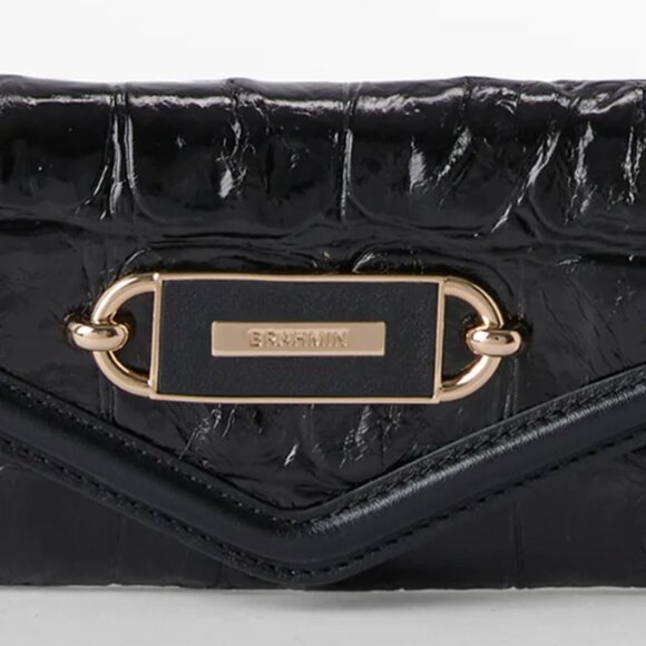 NWT - Brahmin Mara - Black Castle View Crossbody Purse and Matching Wallet - Picture 3 of 12